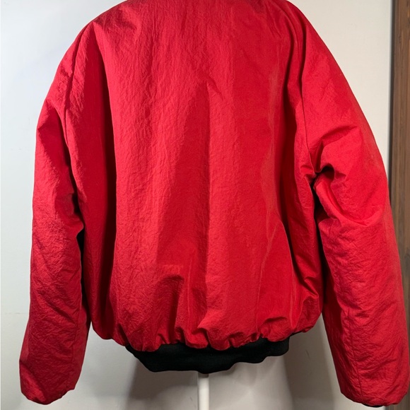Vintage Red Bomber Jacket with Tribal Pattern - Picture 3 of 3